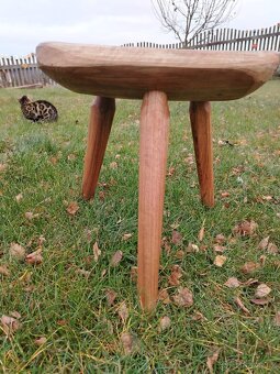 Dřevěná stolička, štokrle, trojnožka, sedátko - 2