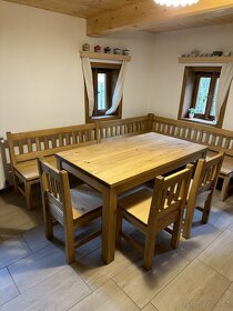 NOVÁ Rohová lavice + stůl + židle - 2