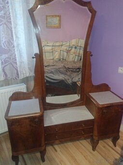 Starožitný toaletní stolek se zrcadlem - 2
