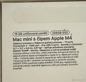 Apple Mac mini M4, 16/256, téměř nový, záruka - 2