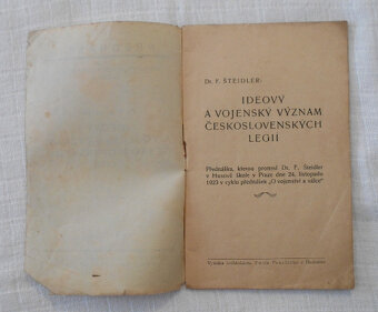 Šteidler - Ideový a vojenský význam československých legií - 2