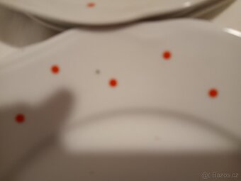 Porcelánové talíře puntík Bohemia Československo - 2