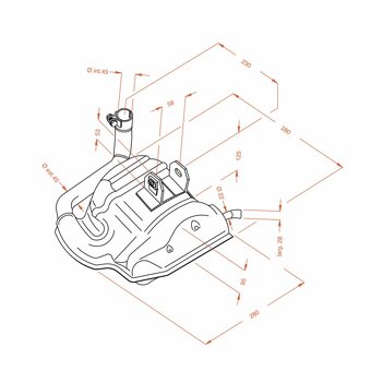 Výfuk SITOPLUS PIAGGIO VESPA 200 PE - 2
