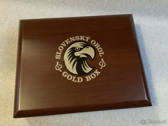 Dřevěná etue pro zlaté mince Slovenský orel 1/25oz 1oz - 2