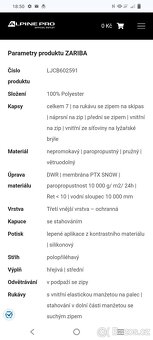 Lyžařská nová zimní bunda dámská Alpine pro XL s visackou - 2