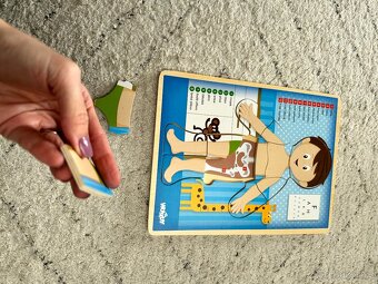 Dřevěné puzzle Woody Lidské tělo kluk - 2