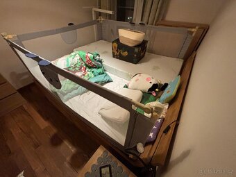 Zábrana na postel Méďa - 200 cm šedá - 2