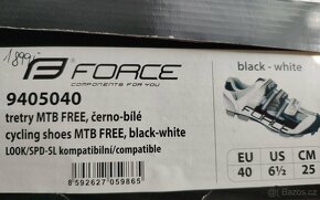 FORCE tretry MTB FREE , černo-bílé - 2