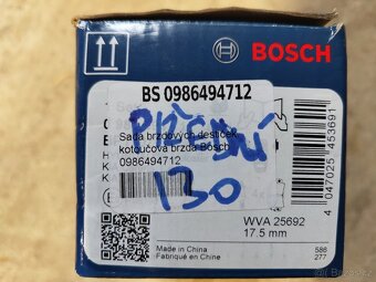Sada brzdových destiček kotoučová brzda BOSCH 0 986 494 712 - 2