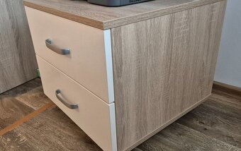 Komoda - šuplíkový pojízdný kontejner se dvěma zásuvkami - 2