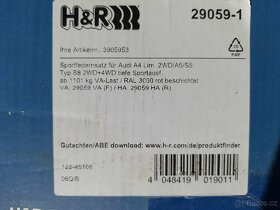 H&R přední sportovní pružiny Audi A4, A5, S5 - 2