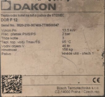 Prodám kotel Dakon - 2