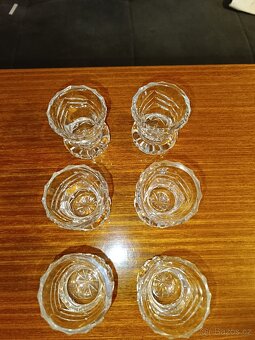 Sada 6 ks broušených skleniček - 2