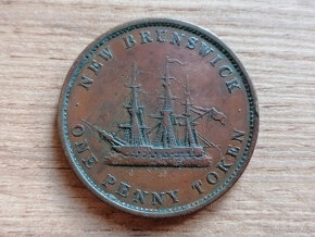 1 Penny 1843 kolonie New Brunswick koloniální mince Kanada - 2