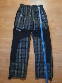 Šustky oteplené kalhoty v.128 sport fashion šedá kostka - 2