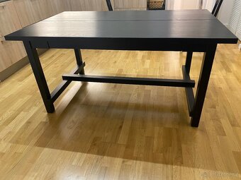 Černý rozkládací jídelní stůl Ikea Nordviken - 2