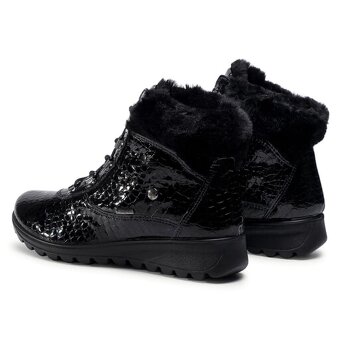 Kožené italské boty s kožíškem 37 - 2