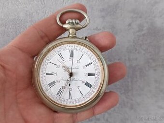 Obrovské kapesní velmi staré hodinky, 66mm, 180gramu - 2