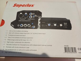 Sluchátkový zesilovač HA3D Superlux - 2