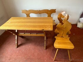 Selský stůl, lavice a židle - 2