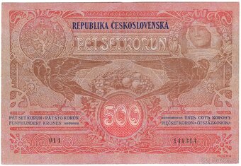500 Kč 1919 - padělek typ 2 (Mészáros) - 2