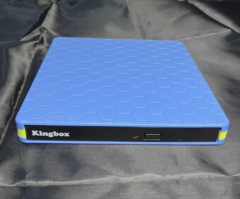 Externí DVD mechanika, Kingbox USB 3.0/Type C modrá - 2
