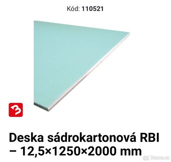 Sádrokarton - desky zelene - 2