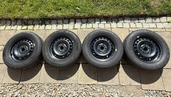 Kola s plechovými disky + poklice Škoda 195/65 R15 T - 2