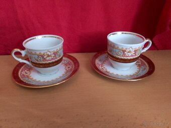 STAROŽITNÁ PŘATELSKÁ PORCELÁNOVÁ KÁVOVÁ SOUPRAVA - 2