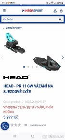 NOVÉ SJEZDOVÉ VÁZÁNÍ HEAD PC 5300,- - 2