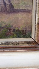 Obraz "Kopky sena na poli" - Fr. Dobiáš - SLEVA - 2