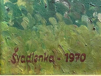 Obraz Krajina s antickými sloupy Švadlenka, 1970 - 2