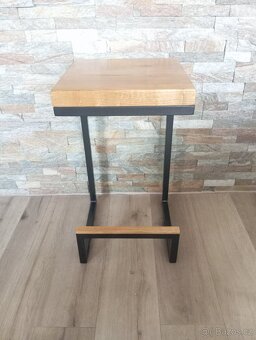 Barová židle dub/kov - 2