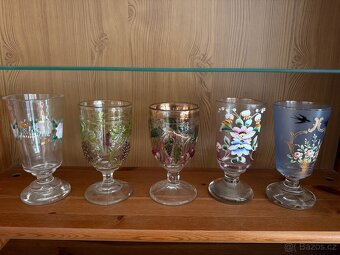 Starožitné sklenice grogovky - 2