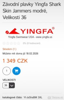 Závodní pánské plavky Yingfa - 2