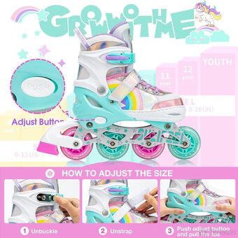 Nastavitelné inline brusle Unicorn - 2