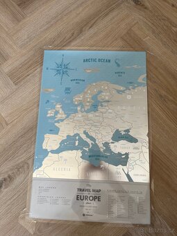 Stírací mapa Evropy (nepoužitá) - 2
