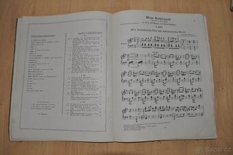 Noty pro klavír - opereta Miss Dudelsack z roku 1909 - 2