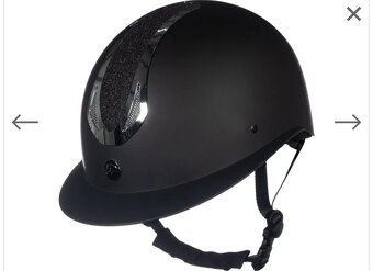 Jezdecká helma Illusion HKM, black/shiny silver - 2
