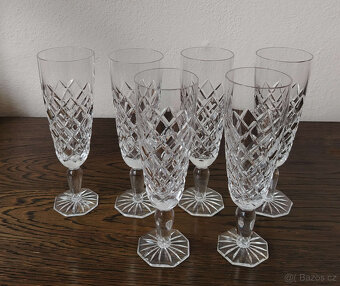 Vintage Bohemia Crystal - flétny na šampaňské - 2