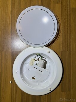 Bílé kulaté kovové nástěnné/stropní světlo 30 cm - 2