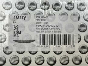 Rony Plesl skleněný talíř Bomma Bubbles velký 34cm 100% stav - 2