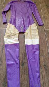 Latexovy catsuit - fialový - 2
