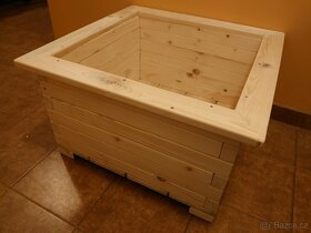 Masivní dřevěné květináče s límcem v42xs72xhl72cm - 2