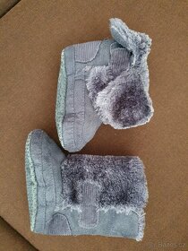 Dívčí modré zimní/jarní capáčky - 2