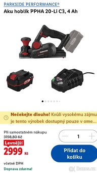 Aku hoblík PPHA 20-Li C3 - 2