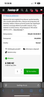 Otevřené sání Octavia 3 RS 2.0 TDi - 2