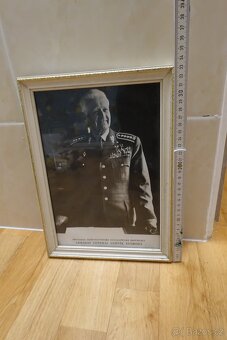 Starý dobový portrét Ludvíka Svobody – prezident ČSSR - 2