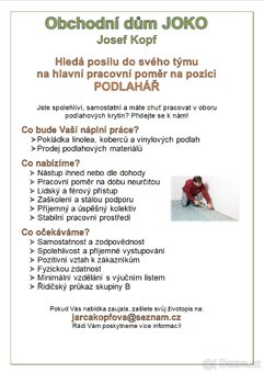 Prodavač/prodavačka do prodejny koberců - 2