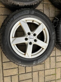 4x alu disky 5x108 R16, pěkné zimní pneu - 2